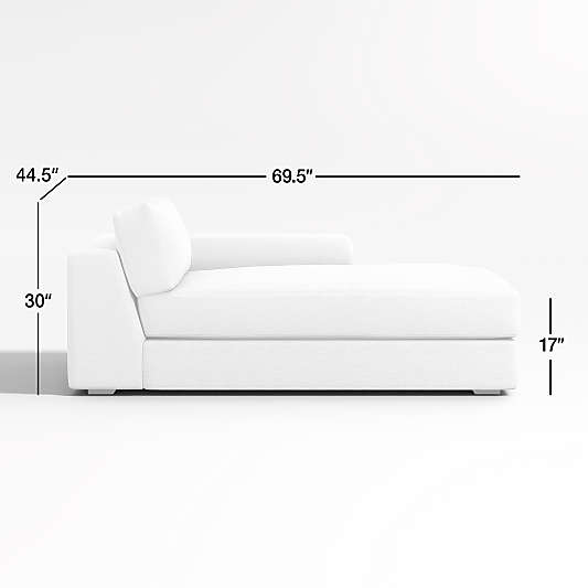 Oceanside Low Right-Arm Chaise Lounge Sectional Piece