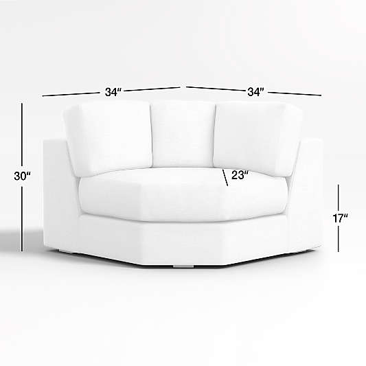 Oceanside Low Wedge Chair Sectional Piece