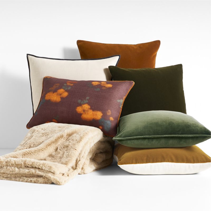 Olive and outlet orange cushion