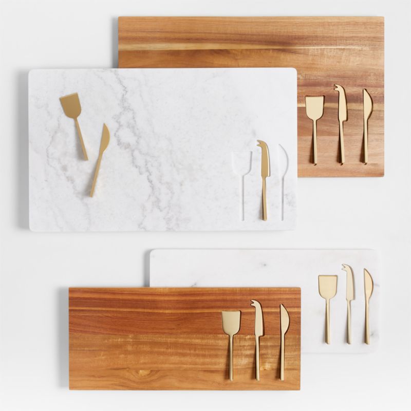 Octavia Large Marble Board with Cheese Knives - image 1 of 4