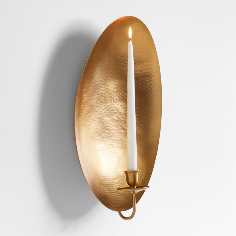 Odate Brass Hammered Metal Wall Sconce - image 3 of 9