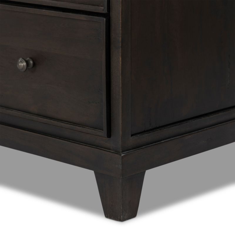 Odette 65" Dark Grey Wood and Marble 6-Drawer Dresser - image 6 of 7