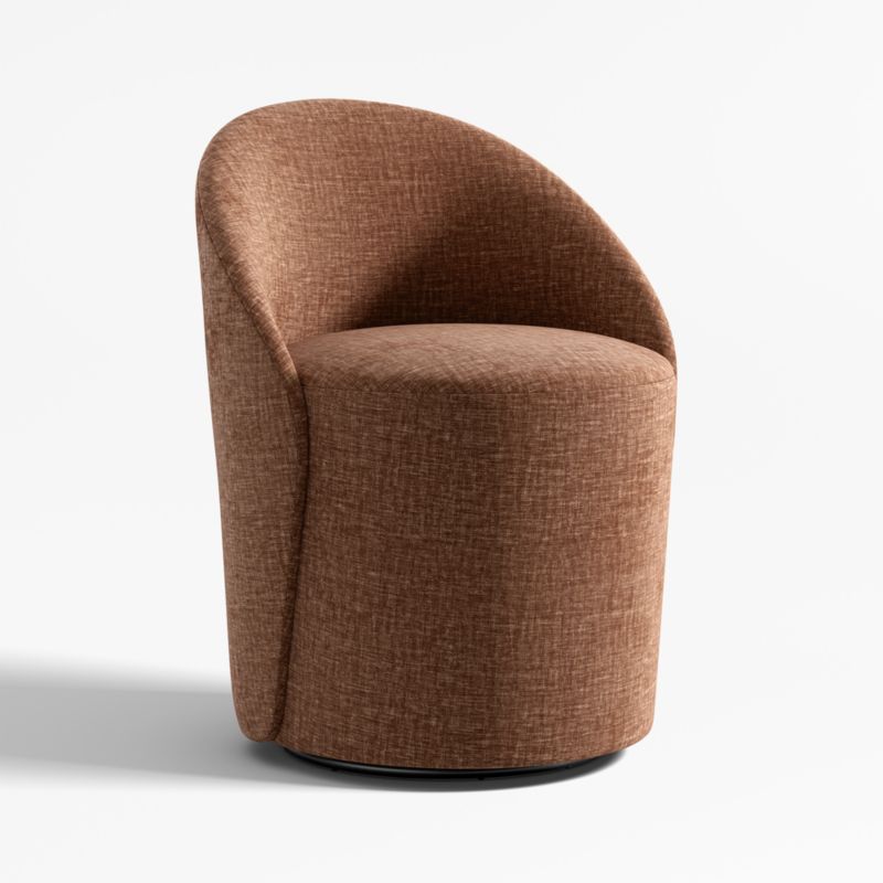 Odette Sienna Upholstered Swivel Dining Chair - image 3 of 7