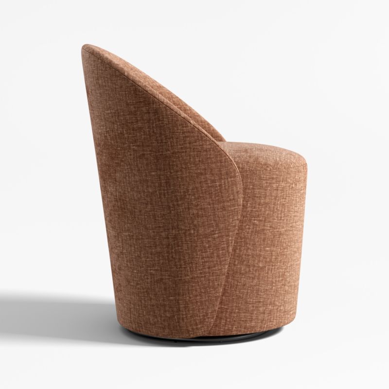 Odette Sienna Upholstered Swivel Dining Chair - image 4 of 7