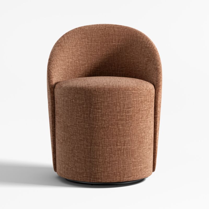 Odette Sienna Upholstered Swivel Dining Chair - image 0 of 7