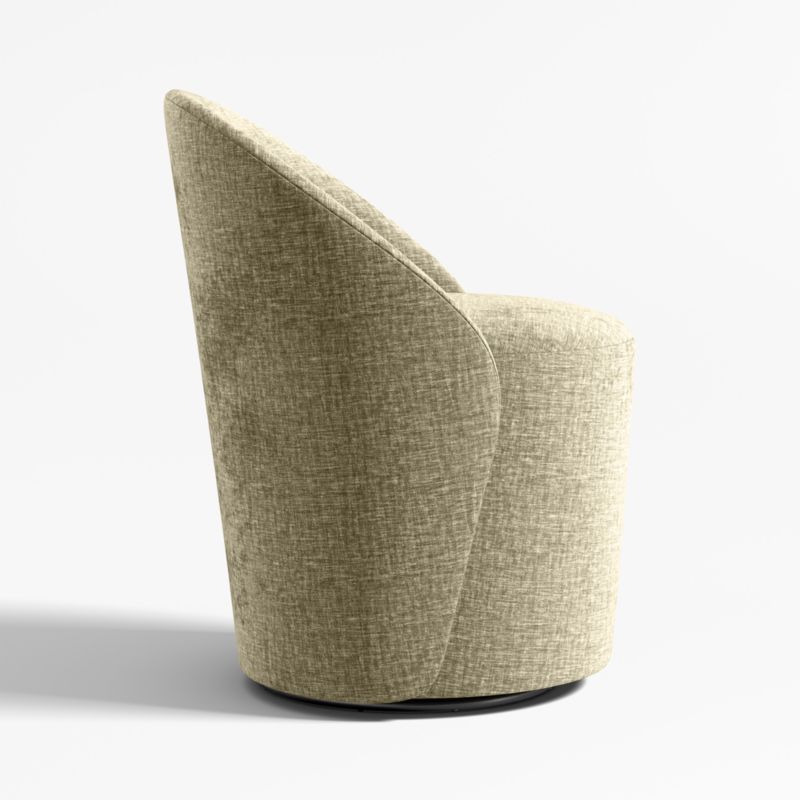 Odette Olive Green Upholstered Swivel Dining Chair - image 3 of 6