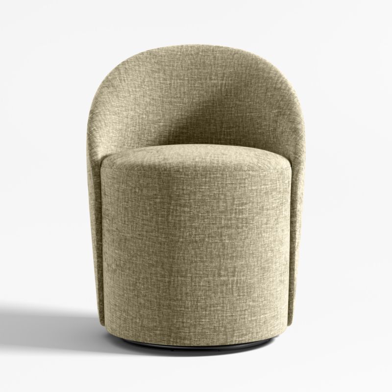 Odette Olive Green Upholstered Swivel Dining Chair - image 0 of 6