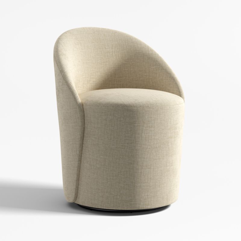 Odette Sand Upholstered Swivel Dining Chair - image 2 of 6