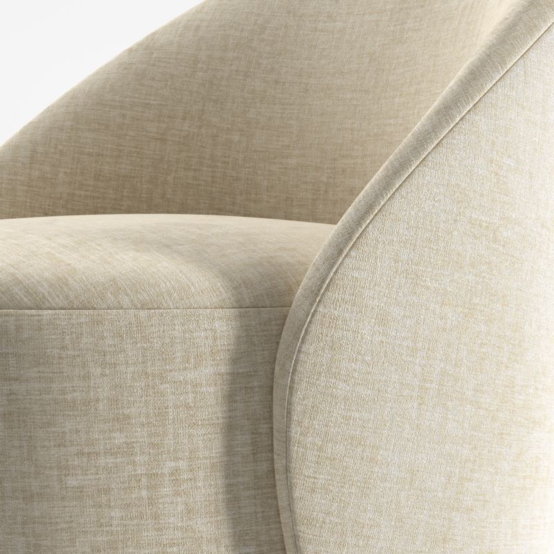 Odette Sand Upholstered Swivel Dining Chair - image 5 of 6