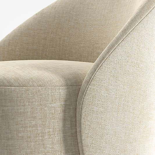 Odette Sand Upholstered Swivel Dining Chair