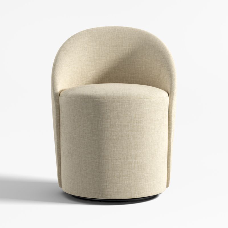 Odette Sand Upholstered Swivel Dining Chair - image 0 of 6