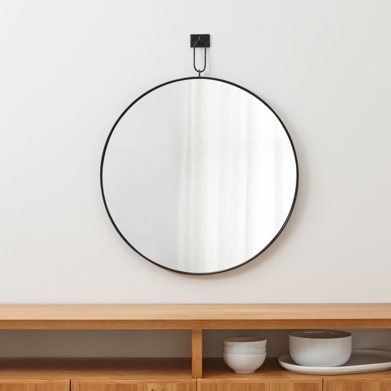 Crate and Barrel Gerald Round Wall Mirror