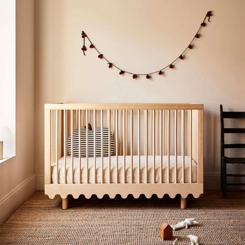 Oeuf Moss Natural Birch Wood Convertible Crib - image 1 of 8