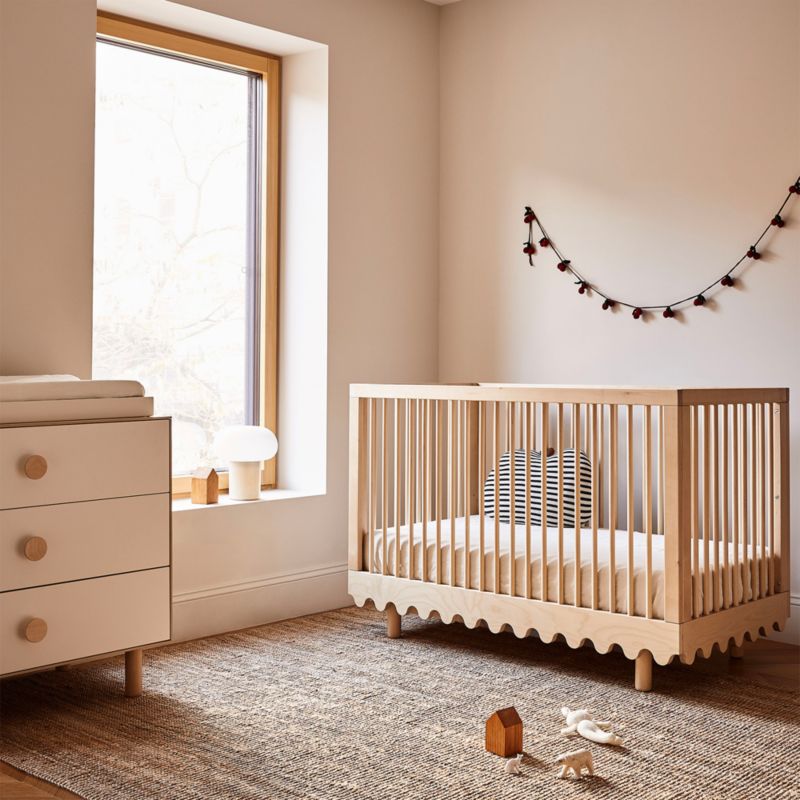 Oeuf Moss Natural Birch Wood Convertible Crib - image 2 of 8
