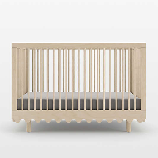 Oeuf Moss Natural Birch Wood Convertible Crib