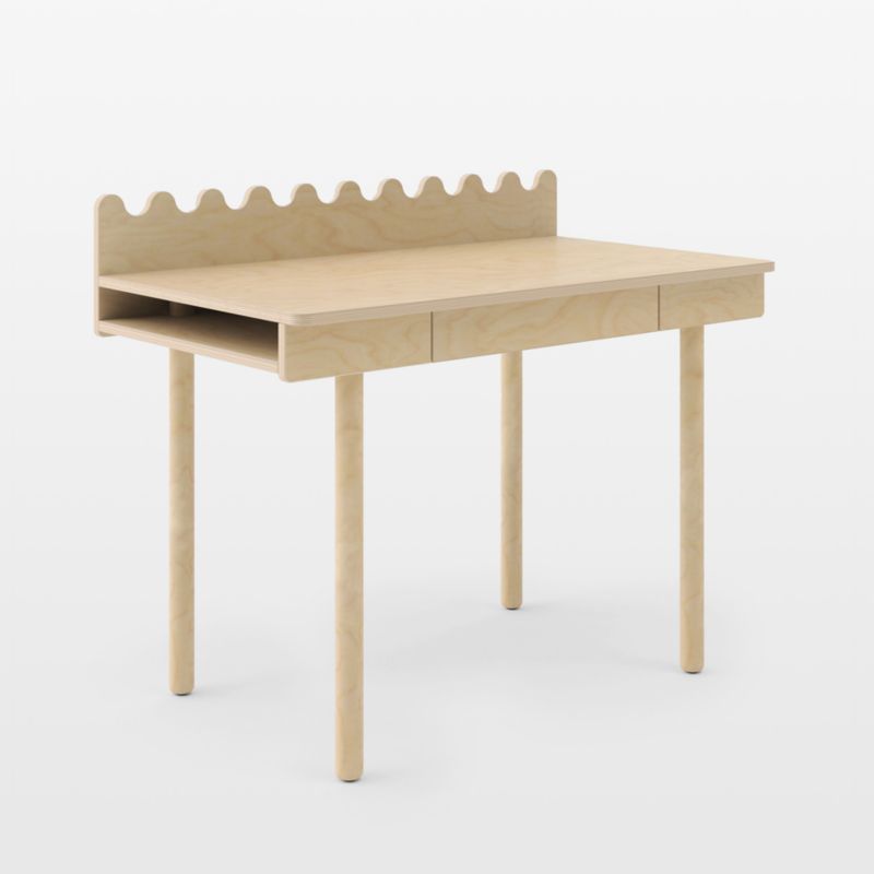 Oeuf Moss Birch Wood Kids Desk with Drawer - image 3 of 5