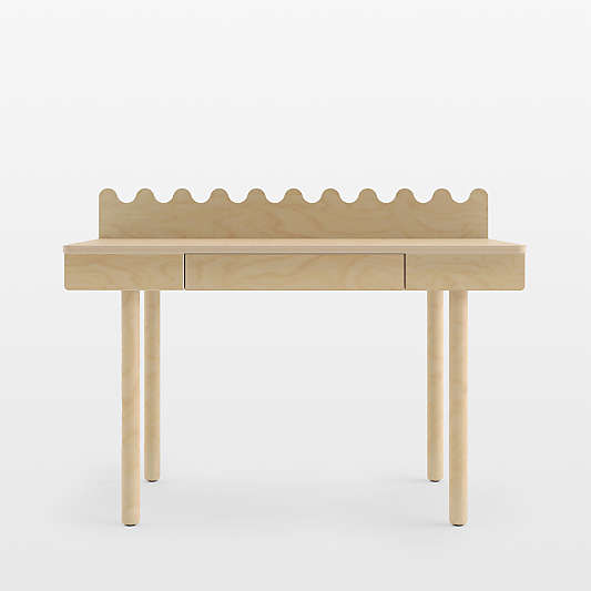 Oeuf Moss Birch Wood Kids Desk with Drawer