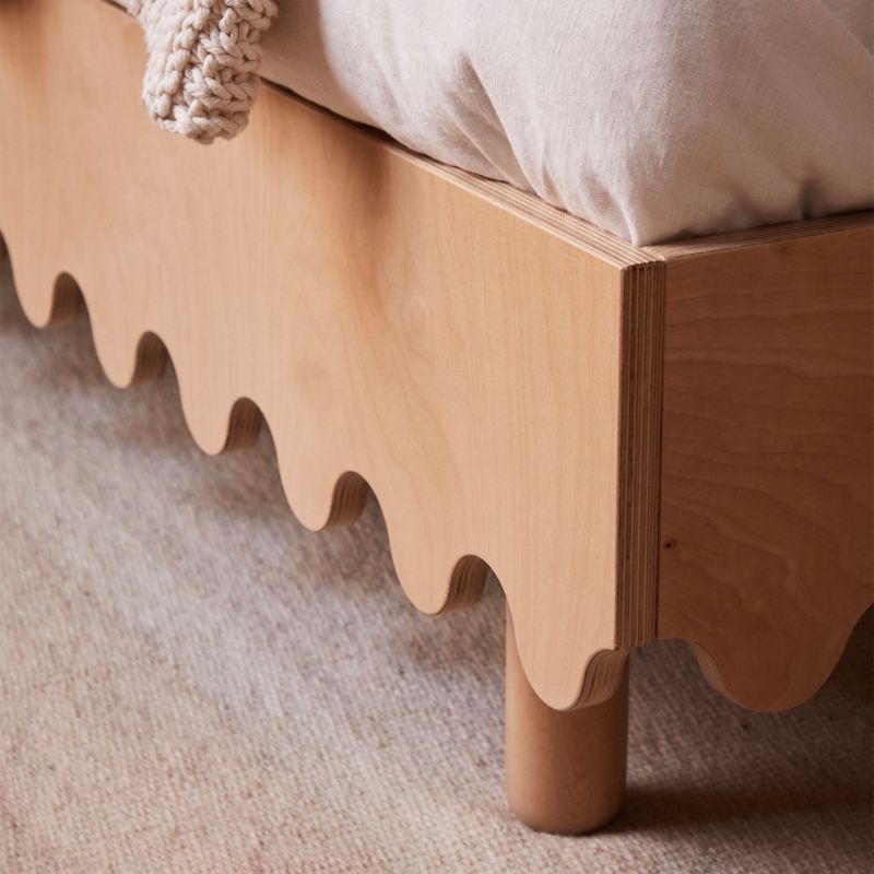 Oeuf Moss Birch Wood Kids Twin Bed - image 2 of 4