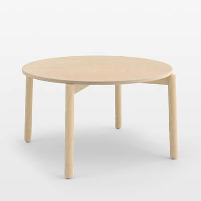 Oeuf Moss Natural Birch Wood Round Kids Play Table
