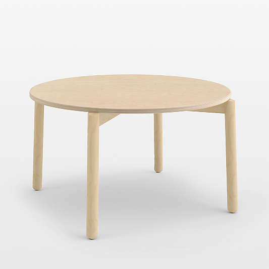 Oeuf Moss Natural Birch Wood Round Kids Play Table