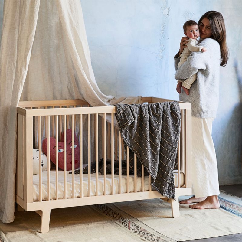 Oeuf Sparrow Natural Birch Wood Convertible Crib - image 2 of 6