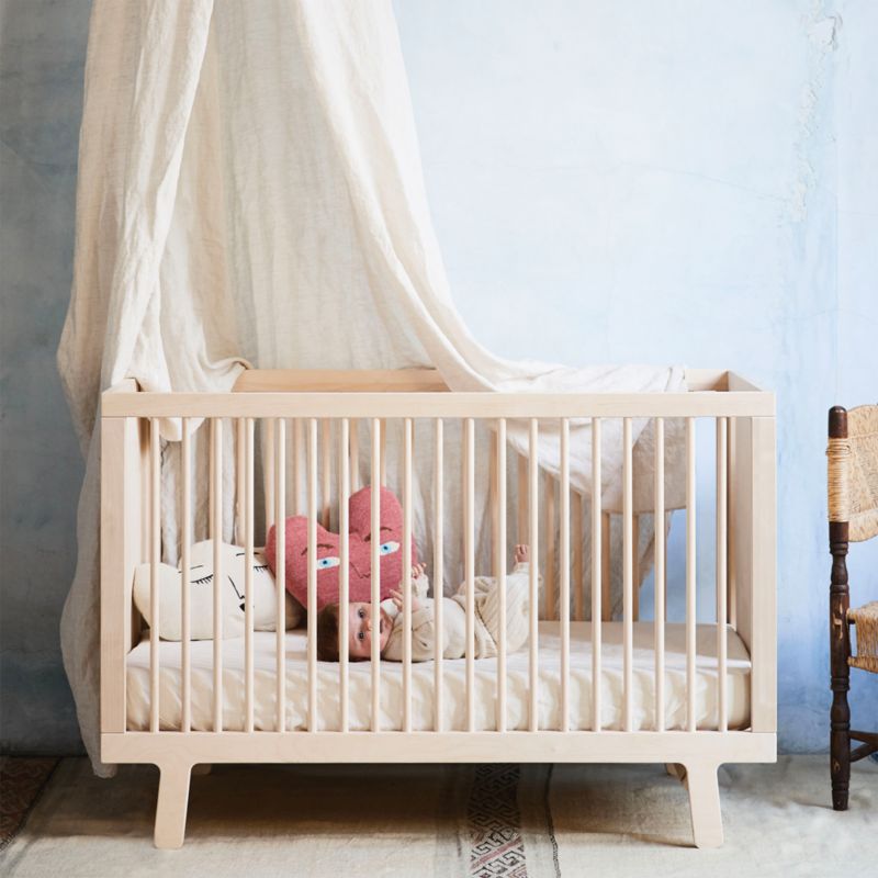 Oeuf Sparrow Natural Birch Wood Convertible Crib - image 1 of 6