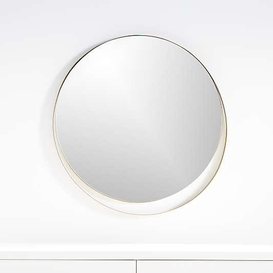 Offset Circle Wall Mirror