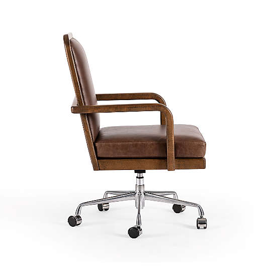 Ogden Sienna Brown Wood Desk Chair