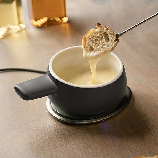 Ohom Fondi Inkstone Black Heated Fondue Set