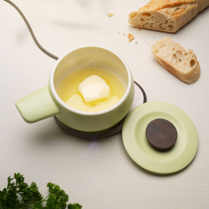 Ohom Fondi Verde Green Heated Fondue Set - image 3 of 5