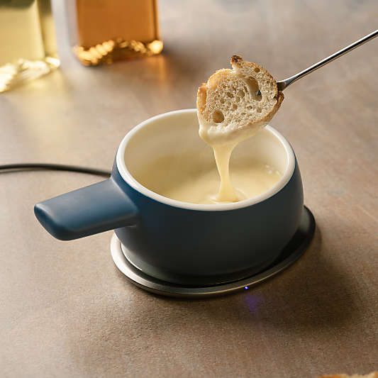 Ohom Fondi Deep Navy Heated Fondue Set