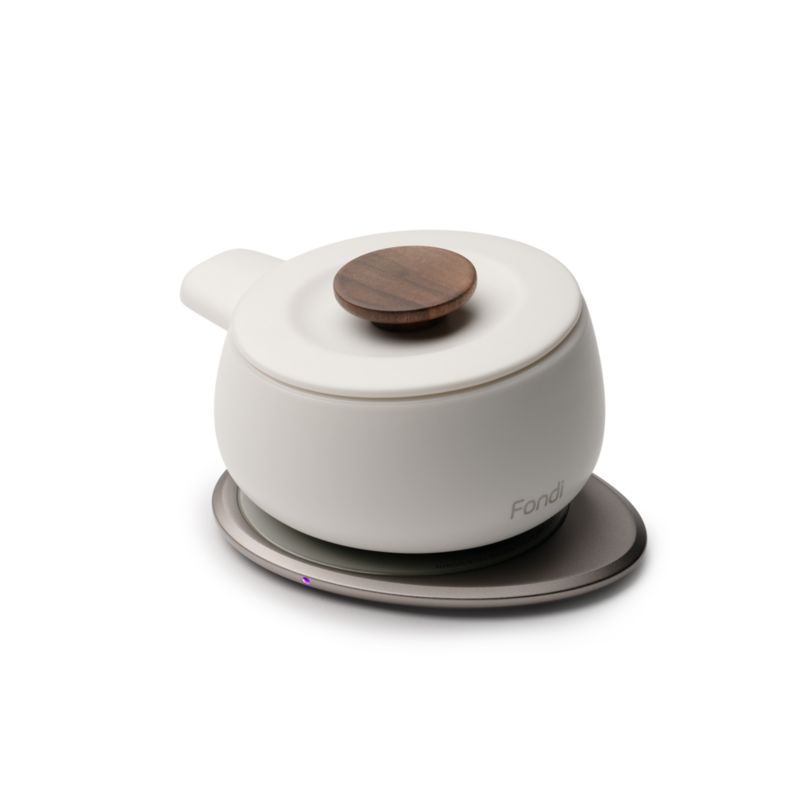 Ohom Fondi Jasmine White Heated Fondue Set - image 5 of 6