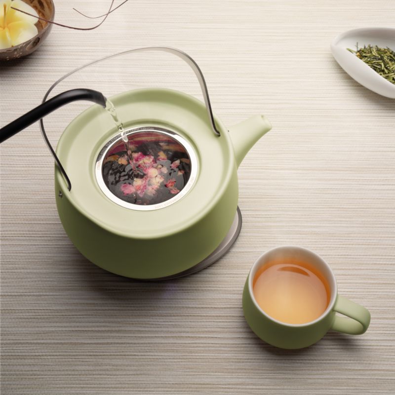 Ohom Leiph Verde Green Heated Tea Pot - image 1 of 7