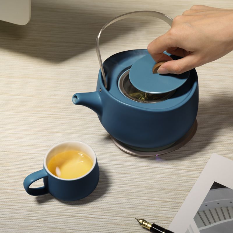 Ohom Leiph Deep Navy Heated Tea Pot - image 2 of 7