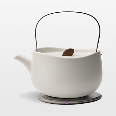 View Ohom Leiph Jasmine White Heated Tea Pot details