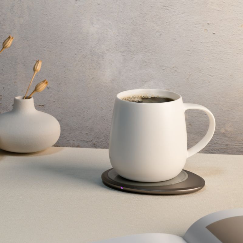 Ohom Ui 3 Jasmine White Heated Coffee Mug - image 1 of 5