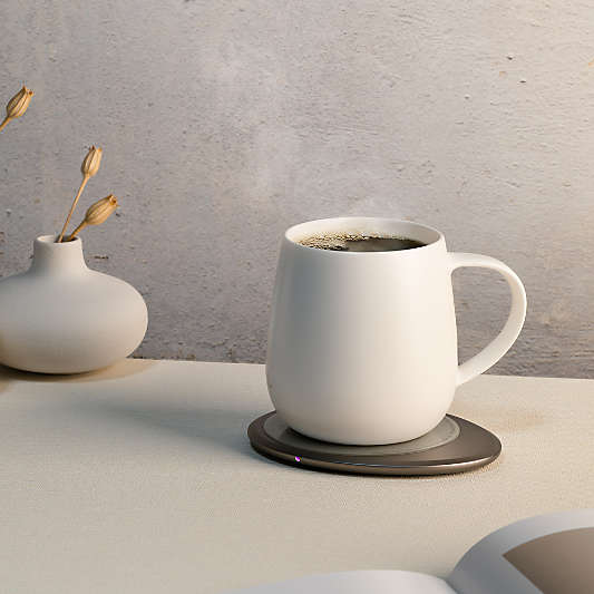 Ohom Ui 3 Jasmine White Heated Coffee Mug