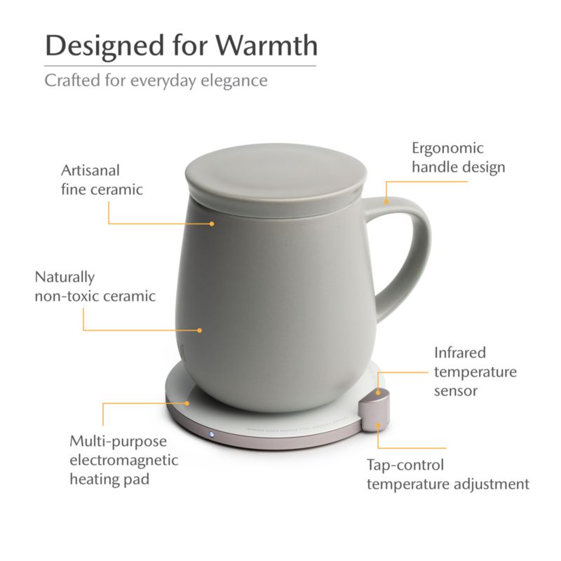 Ohom Ui Grey Heated Coffee Mug - image 4 of 5
