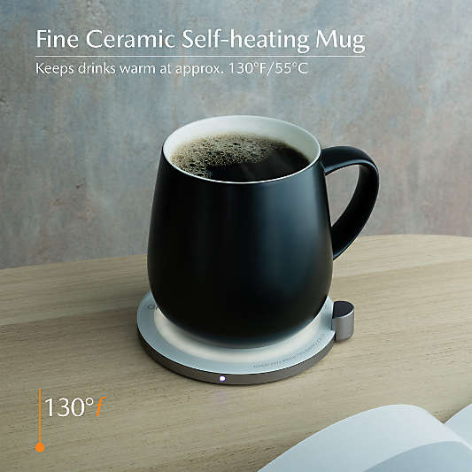 Ohom Ui Inkstone Black Heated Coffee Mug