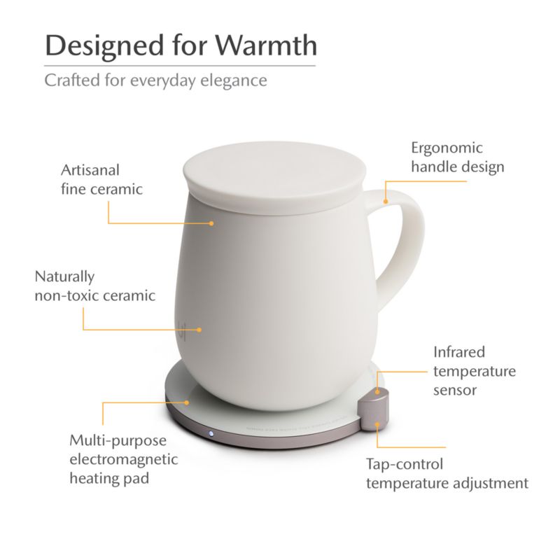 Ohom Ui Jasmine White Heated Coffee Mug - image 4 of 5