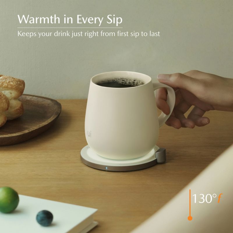 Ohom Ui Jasmine White Heated Coffee Mug - image 2 of 5