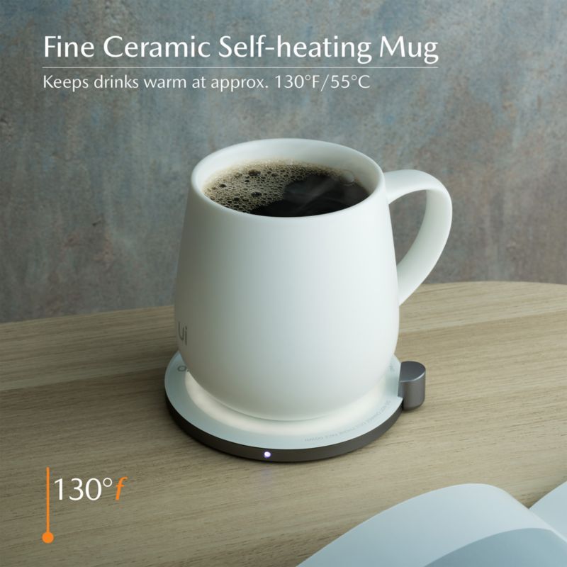 Ohom Ui Jasmine White Heated Coffee Mug - image 1 of 5