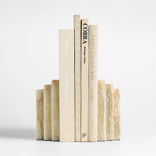 Oia Green Onyx Bookends, Set of 2