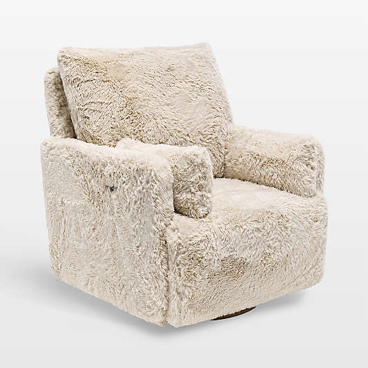 Oilo Ollie Swivel Glider Nursery Chair and a Half with Powered Back Recliner