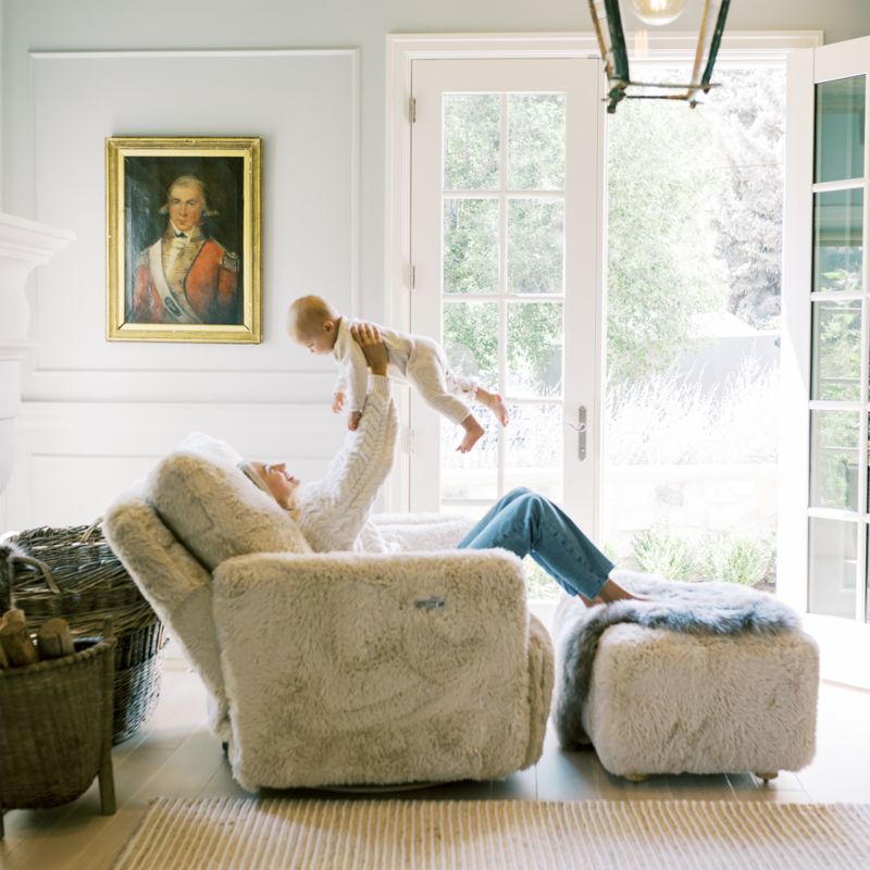 Oilo Ollie Swivel Glider Nursery Chair and a Half with Powered Back Recliner - image 1 of 5