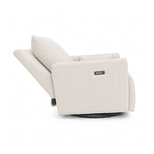 Oilo ™ Ollie Swivel Glider Nursery Chair and a Half with Powered Back Recliner