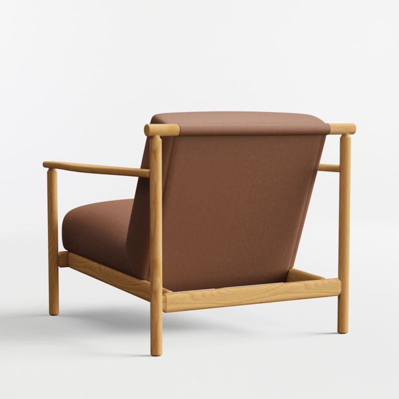 Ojai Leather Wood Frame Accent Chair - image 5 of 7