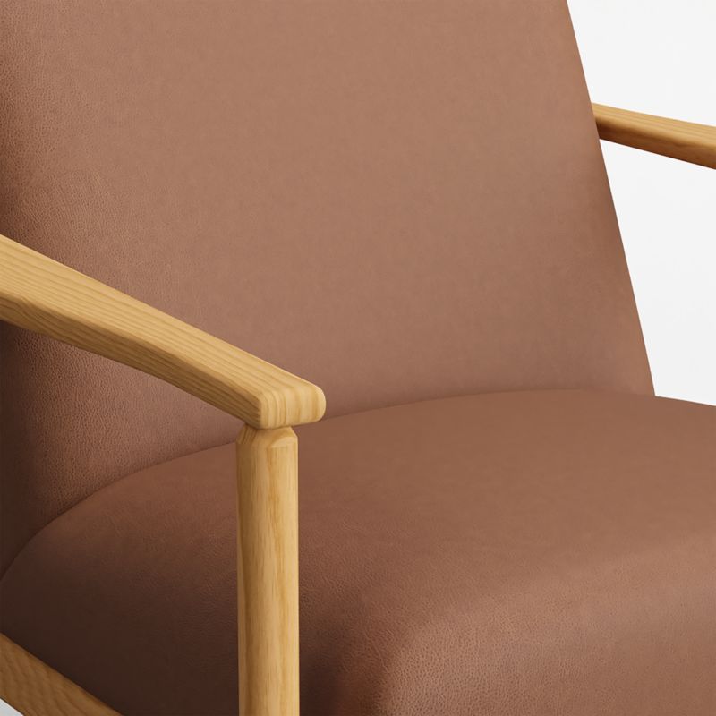 Ojai Leather Wood Frame Accent Chair - image 6 of 7