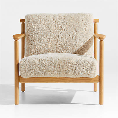 Ojai Shearling Accent Chair Reviews Crate Barrel