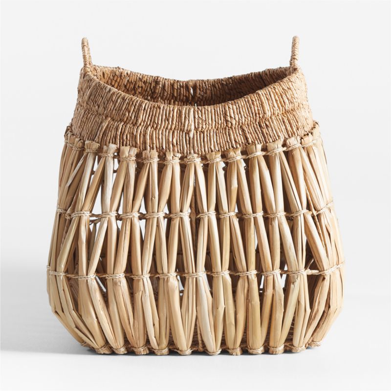 Oketo Beige Large Rattan Decorative Basket - image 3 of 5